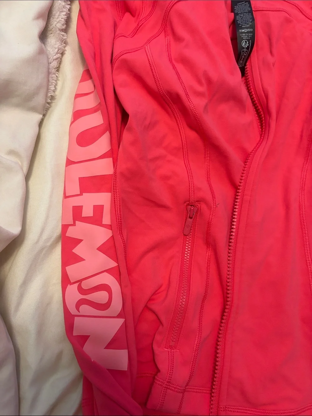 Lululemon athletica Bright Coral Full-Zip Jacket